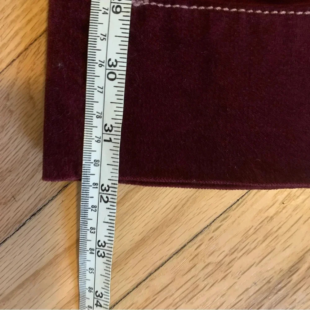 Free People Y2K Corduroy Wide Leg Low Rise Pants Berry Colored Size 4 - Picture 12 of 13